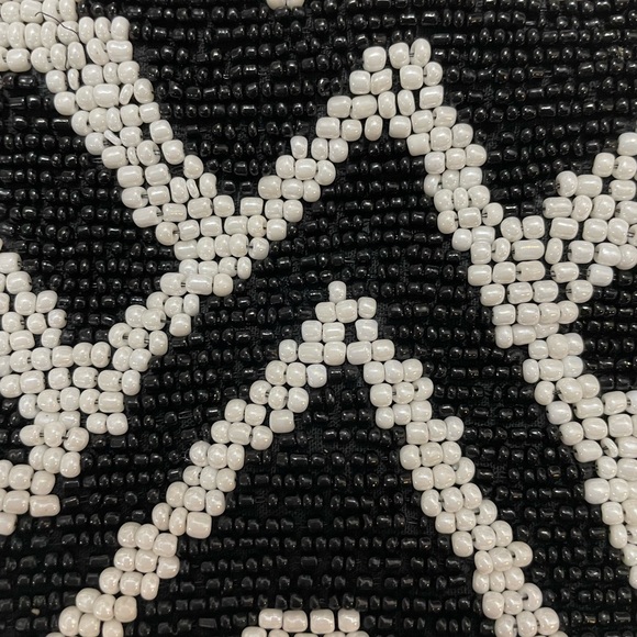 Beaded black and white vintage Chico's clutch - Picture 5 of 9